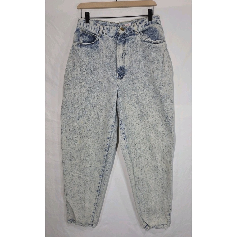 90's Vintage PS Gitano Women's Acid Wash Jeans Size 12 Blue Tapered 30x29 Retro